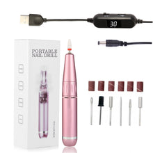 Load image into Gallery viewer, DEAL-(ship to US only)Portable Electric Nail Drill e-File Nails Machine with LCD Digital Display for Acrylic Nails Glazing Grinder Professional Manicure Pedicure Cuticle Remover Gel Polish Gift Women Home Salon