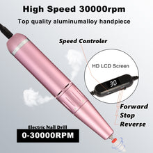 Load image into Gallery viewer, DEAL-(ship to US only)Portable Electric Nail Drill e-File Nails Machine with LCD Digital Display for Acrylic Nails Glazing Grinder Professional Manicure Pedicure Cuticle Remover Gel Polish Gift Women Home Salon