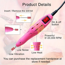 Load image into Gallery viewer, Deal- (ship to US only)Electric manicure sets Nail Machine Efile Electric Nail Drill Nail File Kit for Acrylic Nails Poly Gel Nail Art Salon Use or Home use