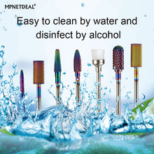 Load image into Gallery viewer, MPNETDEAL Bits for hand drills Tungsten Carbide Nail Drill Bits Set 7Pcs, Durable Less Dust, 3/32 inch for Acrylic Gel Nails Cuticle Manicure, Professional Acrylic Nail File Drill Bit
