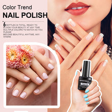 Load image into Gallery viewer, MPNETDEAL 6pcs Gel Nail Polish Kit Pink Green Red Blue White Black Manicure Set for Girls Women Gift