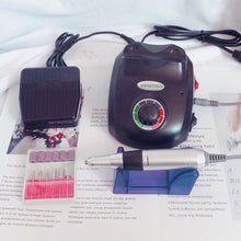 Load image into Gallery viewer, MPNETDEAL Efile Electric Nail Drill Efile Professional Nail Drill machine 30000RPM Tools for Acrylics Nails Natural Nails with Foot Pedal Ideal for Gel Nail At Home use or Nail Salon (Black)