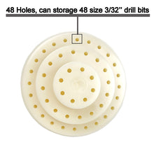 Load image into Gallery viewer, MPNETDEAL Nail Drill Bits Holder with Dust Proof Cover 48 Big Holes Storage Stand Displayer Container Organizer Box Case, Acrylic Nails Necessary Tools for Home Use or Nail Salon (Natural)