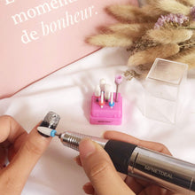 Load image into Gallery viewer, MPNETDEAL Ceramic Nail Drill Bits Set 7Pcs, Durable Less Dust, 3/32 inch for Acrylic Gel Nails Cuticle Manicure, Professional Acrylic Nail File Drill Bit