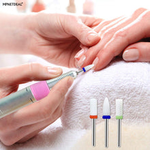 Load image into Gallery viewer, MPNETDEAL Ceramic Nail Drill Bits Set 3pcs Fine Medium Coarse for 3/32'' Acrylic Nails Bit