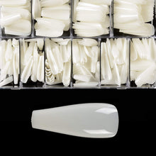 Load image into Gallery viewer, MPNETDEAL 500Pcs Coffin Nails Long Ballerina False Nail Tips Full Cover Fake Artificial Acrylic Nails Extension Tips 10 Size with a case for Nail Salon or Home Use DIY Nail Art(Natural)