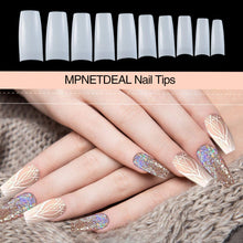 Load image into Gallery viewer, MPNETDEAL 500Pcs French False Nail Tips Fake Half Cover Artificial Acrylic Nails Extension Tips with Storage Box 10 Size for Nail Salon or Home Use by Mpnetdeal (White)