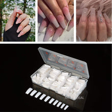 Load image into Gallery viewer, MPNETDEAL 500Pcs French False Nail Tips Fake Half Cover Artificial Acrylic Nails Extension Tips with Storage Box 10 Size for Nail Salon or Home Use by Mpnetdeal (White)