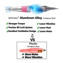 Load image into Gallery viewer, MPNETDEAL US-Plug-MPNETDEAL Manicure sets Electric Nail Drill Efile Professional Nail Drill machine 30000RPM Tools for Acrylics Nails Natural Nails with Foot Pedal Ideal for Gel Nail At Home use or Nail Salon (Pink)