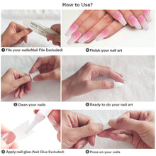 Load image into Gallery viewer, MPNETDEAL 500Pcs French False Nail Tips Fake Half Cover Artificial Acrylic Nails Extension Tips with Storage Box 10 Size for Nail Salon or Home Use by Mpnetdeal (White)