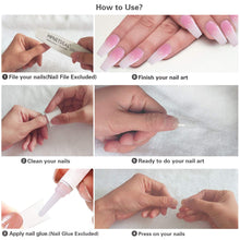 Load image into Gallery viewer, MPNETDEAL 500Pcs French False Nail Tips Fake Half Cover Artificial Acrylic Nails Extension Tips with Storage Box 10 Size for Nail salon or Home Use (Clear)