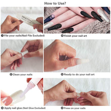 Load image into Gallery viewer, MPNETDEAL 500Pcs Coffin Nails Long Ballerina False Nail Tips Full Cover Fake Artificial Acrylic Nails Extension Tips 10 Size with a case for Nail Salon or Home Use DIY Nail Art(Natural)