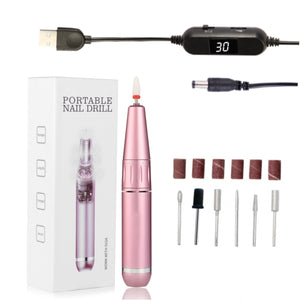 DEAL-(ship to US only)Portable Electric Nail Drill e-File Nails Machine with LCD Digital Display for Acrylic Nails Glazing Grinder Professional Manicure Pedicure Cuticle Remover Gel Polish Gift Women Home Salon