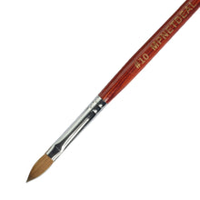 Load image into Gallery viewer, Acrylic Nail Brush for Acrylic Powder Manicure Pedicure Kolinsky Sable Acrylic Nails Round Nail Art Brush with red wood handle #Size 8 10 12
