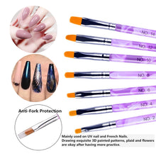 Load image into Gallery viewer, MPNETDEAL Nail Brush 7pcs and Dotting Pen 5 Pcs, Nail Art Design Kit Uv Gel Nail Brush Professional Poly Nail Gel Brush Nail Art Paiting Tool
