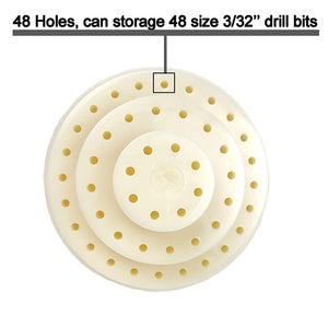 MPNETDEAL Nail Drill Bits Holder with Dust Proof Cover 48 Big Holes Storage Stand Displayer Container Organizer Box Case, Acrylic Nails Necessary Tools for Home Use or Nail Salon (Natural)