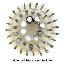 Load image into Gallery viewer, MPNETDEAL Nail Drill Bits Holder with Dust Proof Cover 48 Big Holes Storage Stand Displayer Container Organizer Box Case, Acrylic Nails Necessary Tools for Home Use or Nail Salon (Natural)
