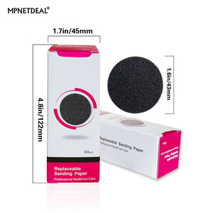 120Pcs Sandpaper Discs Replacement for Electric Foot Callus Remover Foot File Pedicure (2 X 60Pcs Black)