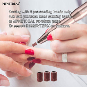 MPNETDEAL Portable Electric Nail Drill Efile Machine for Acrylic Nails Gel Nails 20000RPM Professional Manicure Drill Kit