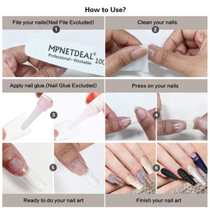 MPNETDEAL 1000pcs False Nails Extension Tips Half Cover 500pcs Full Cover 500pcs Coffin Shape Acrylic Nail Tips