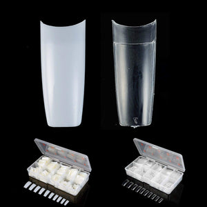MPNETDEAL 1000Pcs MPNETDEAL French False Nail Tips Fake Half Cover Artificial Acrylic Nails Extension Tips with Storage Box 10 Size for Nail Salon or Home Use by Mpnetdeal (Natural and Clear)