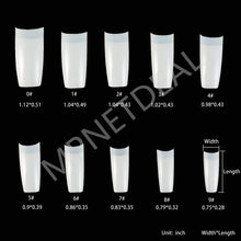 Load image into Gallery viewer, 500Pcs French False Nail Tips Fake Half Cover Artificial Acrylic Nails Extension Tips with Storage Box 10 Size for Nail Salon or Home Use by MPNETDEAL (Natural)
