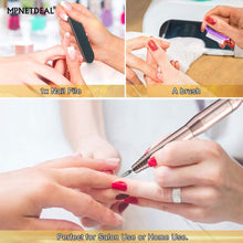 Load image into Gallery viewer, MPNETDEAL Portable Electric Nail Drill Efile Machine for Acrylic Nails Gel Nails 20000RPM Professional Manicure Drill Kit
