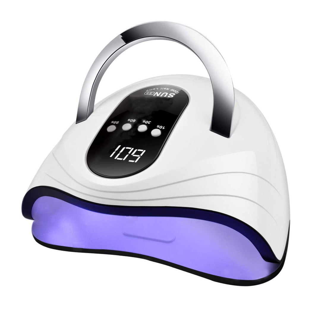 MPNETDEAL 120W UV LED Nail Lamp Faster Nail Dryer for Gel Polish with 4 Timer Setting Professional Gel Lamp Portable Handle Curing Lamp for Fingernail and Toenail Auto Sensor Nail Machine