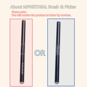 Nail Brush and Spatula, Nail Extension Form Sticker Guide, Nail Dust Brush Cleaner for Acrylic Application, UV Gel Builder Picker