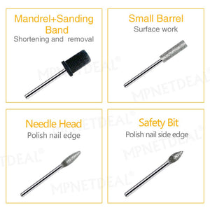 MPNETDEAL US-Plug-MPNETDEAL Electric fingernail polishers Efile Nail File Machine Electric Nail Drill Set Kit for Acrylic Nails Gel Nail Art Salon Use or Home use