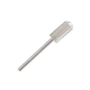 MPNETDEAL (Fine) Safety Nail Carbide Silver Drill Bit Round Top Large Barrel Head Fit for 3/32''e-File Electric Dremel Drill Machine
