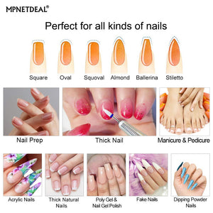 MPNETDEAL Ceramic Nail Drill Bits Set 3pcs Fine Medium Coarse for 3/32'' Acrylic Nails Bit