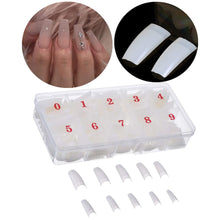 Load image into Gallery viewer, 500Pcs French False Nail Tips Fake Half Cover Artificial Acrylic Nails Extension Tips with Storage Box 10 Size for Nail Salon or Home Use by MPNETDEAL (Natural)
