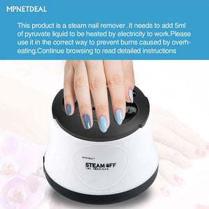 MPNETDEAL Nail Polish Remover Steamer Portable UV Gel Nail Polish Steamer for Acrylic Nails Salon Use