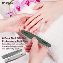Load image into Gallery viewer, MPNETDEAL 6pcs Professional Nail Files Emery Borad Mix Grit 100 150 180 240 220 4000
