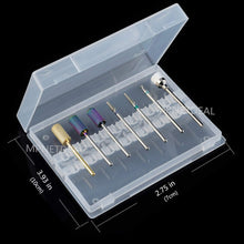Load image into Gallery viewer, Tungsten Carbide Diamond Nail Drill Bits Set 7 pcs, 3/32 inch Shank, Remove Gel Nails, Polygel Nails, Acylic Nails
