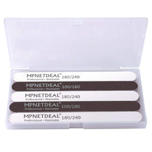 Load image into Gallery viewer, MPNETDEAL Nail Files 180 240 Grit for Poly Nail Extension Gel Acrylic Nails Files Double Sided Black Washable Optional 10  Pack Nail File Set Manicure Tools
