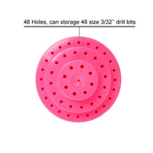 Load image into Gallery viewer, Mpnetdeal Nail Drill Bits Holder with Dust Proof Cover 48 Big Holes Storage Stand Displayer Container Organizer Box Case, Acrylic Nails Necessary Tools for Home Use or Nail Salon (Pink)
