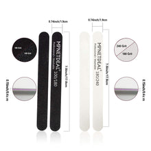 Load image into Gallery viewer, MPNETDEAL Nail Files 180 240 Grit for Poly Nail Extension Gel Acrylic Nails Files Double Sided Black Washable Optional 10  Pack Nail File Set Manicure Tools
