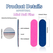 Load image into Gallery viewer, MPNETDEAL 200 Pack Mini Nail Files Disposable Emery Board Bulk
