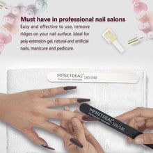 Load image into Gallery viewer, MPNETDEAL Nail Files 180 240 Grit for Poly Nail Extension Gel Acrylic Nails Files Double Sided Black Washable Optional 10  Pack Nail File Set Manicure Tools
