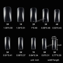 Load image into Gallery viewer, 500Pcs French False Nail Tips Fake Full Cover Artificial Acrylic Nails Extension Tips with Storage Box 10 Size for Nail Salon or Home Use by Mpnetdeal (Clear)
