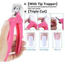 Load image into Gallery viewer, MPNETDEAL Acrylic Nail Clipper Cutter Professional UV Gel False Nails Tips Cutter Fake Nail Clippers Cutter Trimmer Stainless Steel Blade with Tip Trapper Manicure Nail Art Tools
