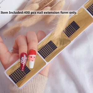 400 Pcs Nail Extension Tips Form Guide Stickers, Rectangle-Shaped Nail Extension Tip, Extension Guide Stickers for Acrylic Nail, PolyGel Nail Art Brand: MPNETDEAL