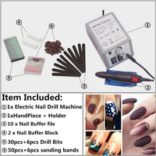 Load image into Gallery viewer, US-Plug-Mpnetdeal Electric Nail Drill Machine Nail File e File Drill Set Kit for Acrylic Nails Gel Nail Glazing Nail Drill Nail Art Polisher Sets Toe Nail Drill Grinder (Gray)
