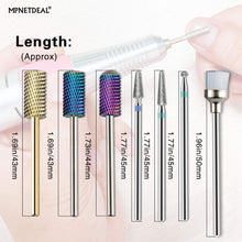 Load image into Gallery viewer, Tungsten Carbide Diamond Nail Drill Bits Set 7 pcs, 3/32 inch Shank, Remove Gel Nails, Polygel Nails, Acylic Nails
