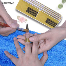 Load image into Gallery viewer, 400 Pcs Nail Extension Tips Form Guide Stickers, Rectangle-Shaped Nail Extension Tip, Extension Guide Stickers for Acrylic Nail, PolyGel Nail Art Brand: MPNETDEAL
