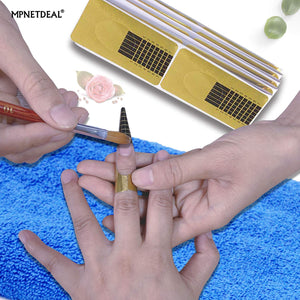 400 Pcs Nail Extension Tips Form Guide Stickers, Rectangle-Shaped Nail Extension Tip, Extension Guide Stickers for Acrylic Nail, PolyGel Nail Art Brand: MPNETDEAL