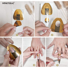 Load image into Gallery viewer, 200 Pcs Nail Extension Tips Form Guide Stickers Horseshoe-Shaped and Rectangle-Shaped
