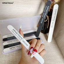 Load image into Gallery viewer, MPNETDEAL Nail Files 180 240 Grit for Poly Nail Extension Gel Acrylic Nails Files Double Sided Black Washable Optional 10  Pack Nail File Set Manicure Tools
